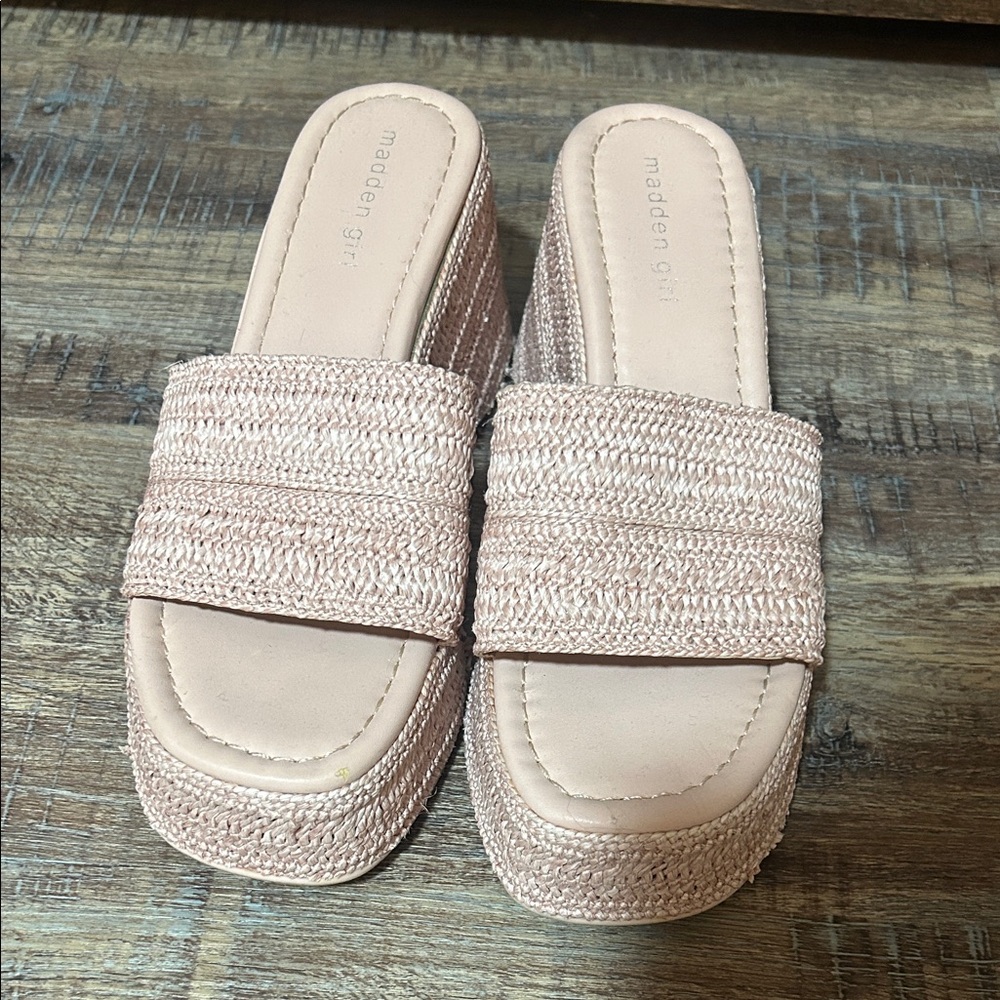 Madden Girl Women's Blush Woven Mules